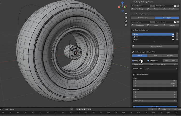 Launching 2D Profile Editor Canvas